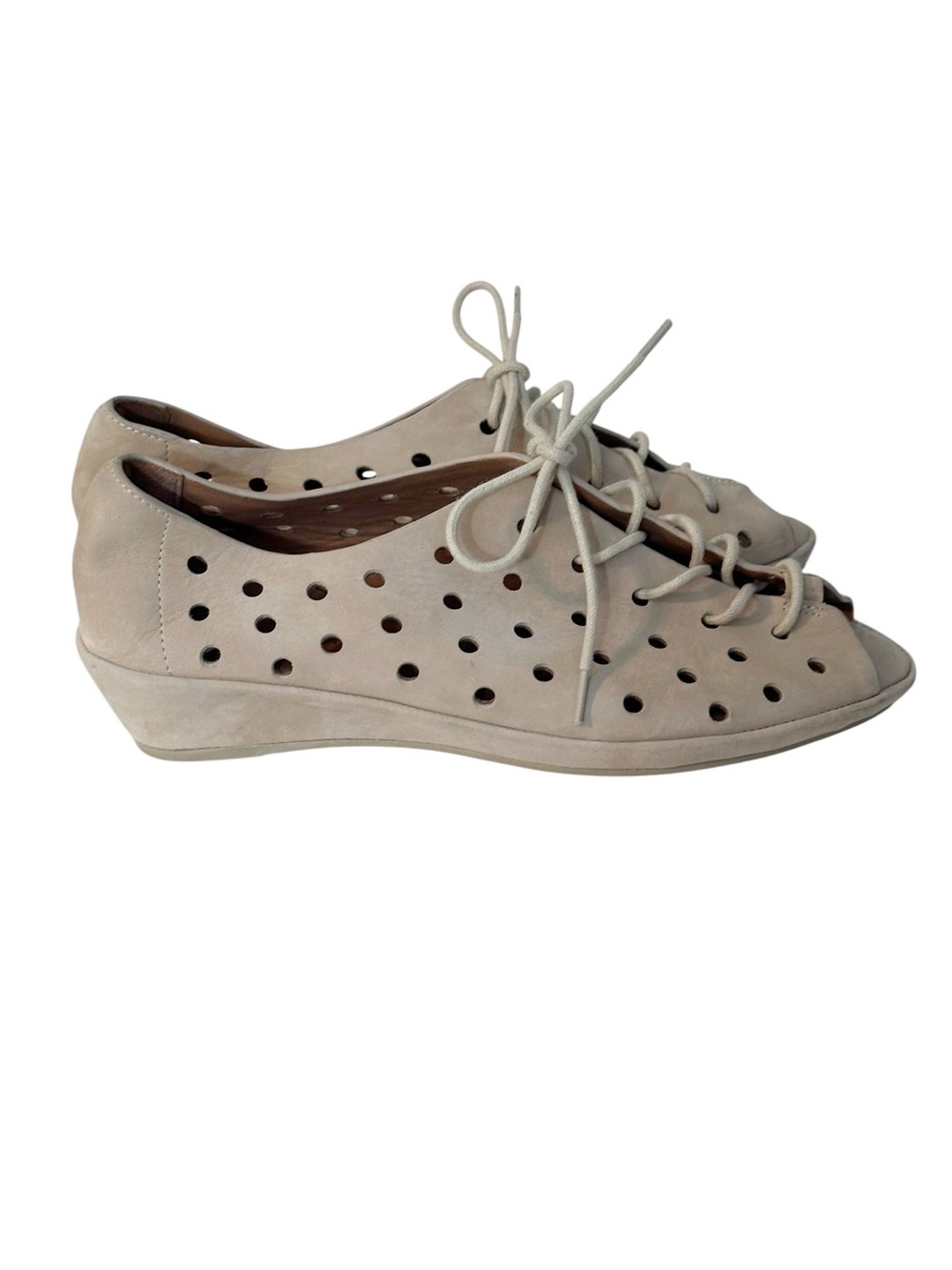 L’Amour Des Pieds Suede Open Toe Wedges